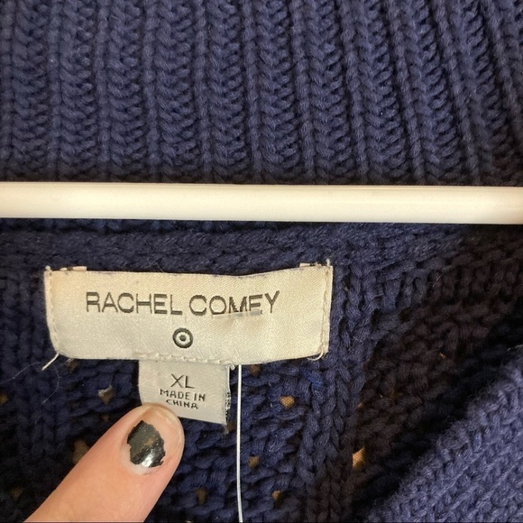 RACHEL Comey x Target Navy Knitted V-Neck Pullover Sweater - Picture 12 of 15